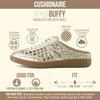 CUSHIONAIRE Buffy Woven Slip On Backless Sneaker Mules for Women(Gold)