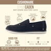 CUSHIONAIRE Caden Genuine Suede Penny Loafers for Men(Black)