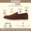 CUSHIONAIRE Caden Genuine Suede Penny Loafers for Men(Brown)