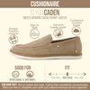 CUSHIONAIRE Caden Genuine Suede Penny Loafers for Men(Tan)