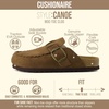 CUSHIONAIRE Canoe Genuine Suede Clogs for Women Footwear with Moc Toe Design – Casual Slip On Womens Shoes(Brown)