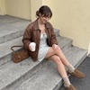 CUSHIONAIRE Canoe Genuine Suede Clogs for Women Footwear with Moc Toe Design – Casual Slip On Womens Shoes(Brown)