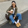 CUSHIONAIRE Canoe Genuine Suede Clogs for Women Footwear with Moc Toe Design – Casual Slip On Womens Shoes(Camel)