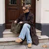 CUSHIONAIRE Casey Genuine Suede Moccasin Slippers for Women, Cozy House Shoes with Moc Toe and Penny Loafer Strap(Sand)
