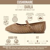 CUSHIONAIRE Darla Kids Mesh Mary Jane Ballet Flats, Girls Shoes with Buckle(Brown)