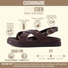 CUSHIONAIRE Eden Footbed Sandals for Women, Comfortable Arch Support Womens Sandals with Platform, Slingback Strap and Memory Foam(Chocolate)