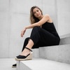 CUSHIONAIRE Elche Closed Toe Wedge Sandals for Women, Platform Espadrilles Heels With Adjustable Buckle(Black)