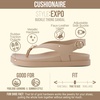 CUSHIONAIRE Expo Thong Sandals for Women, Comfortable Slingback Sandals with Arch Support and Cushioned Footbed(Tan)