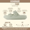 CUSHIONAIRE Fame Pillow Recovery Sandals for Women, Adjustable Double Buckle Waterproof EVA Cloud Slides for Women(Aloe)