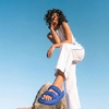 CUSHIONAIRE Fame Pillow Recovery Sandals for Women, Adjustable Double Buckle Waterproof EVA Cloud Slides for Women(Bright Blue)