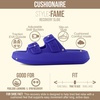 CUSHIONAIRE Fame Pillow Recovery Sandals for Women, Adjustable Double Buckle Waterproof EVA Cloud Slides for Women(Bright Blue)