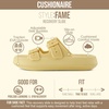 CUSHIONAIRE Fame Pillow Recovery Sandals for Women, Adjustable Double Buckle Waterproof EVA Cloud Slides for Women(Golden)
