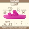 CUSHIONAIRE Fame Pillow Recovery Sandals for Women, Adjustable Double Buckle Waterproof EVA Cloud Slides for Women(Hot Pink)