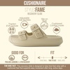 CUSHIONAIRE Fame Pillow Recovery Sandals for Women, Adjustable Double Buckle Waterproof EVA Cloud Slides for Women(Khaki)