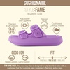 CUSHIONAIRE Fame Pillow Recovery Sandals for Women, Adjustable Double Buckle Waterproof EVA Cloud Slides for Women(Lavender)