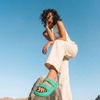 CUSHIONAIRE Fame Pillow Recovery Sandals for Women, Adjustable Double Buckle Waterproof EVA Cloud Slides for Women(Mint)