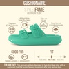 CUSHIONAIRE Fame Pillow Recovery Sandals for Women, Adjustable Double Buckle Waterproof EVA Cloud Slides for Women(Mint)