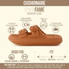 CUSHIONAIRE Fame Pillow Recovery Sandals for Women, Adjustable Double Buckle Waterproof EVA Cloud Slides for Women(Orange)