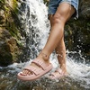 CUSHIONAIRE Fame Pillow Recovery Sandals for Women, Adjustable Double Buckle Waterproof EVA Cloud Slides for Women(Pink)