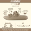 CUSHIONAIRE Fame Pillow Recovery Sandals for Women, Adjustable Double Buckle Waterproof EVA Cloud Slides for Women(Putty)