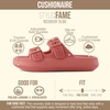 CUSHIONAIRE Fame Pillow Recovery Sandals for Women, Adjustable Double Buckle Waterproof EVA Cloud Slides for Women(Salmon)