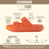 CUSHIONAIRE Fame Pillow Recovery Sandals for Women, Adjustable Double Buckle Waterproof EVA Cloud Slides for Women(Tangerine)