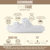CUSHIONAIRE Fame Pillow Recovery Sandals for Women, Adjustable Double Buckle Waterproof EVA Cloud Slides for Women(White)