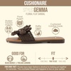 CUSHIONAIRE Gemma Knit Flat Slide Sandals for Women with Woven Strap(Brown)