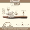 CUSHIONAIRE Gemma Knit Flat Slide Sandals for Women with Woven Strap(Natural)