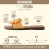 CUSHIONAIRE Gemma Knit Flat Slide Sandals for Women with Woven Strap(Orange)