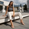 CUSHIONAIRE Giselle Clear Kitten Heels for Women, Comfortable and Stylish Low Heeled Mules Dressy Slip-On Design(Clear)