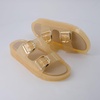 CUSHIONAIRE Gummie Slip On Jelly Sandals for Women(Champagne)