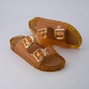 CUSHIONAIRE Gummie Slip On Jelly Sandals for Women(Whiskey)