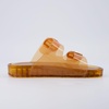 CUSHIONAIRE Gummie Slip On Jelly Sandals for Women(Whiskey)