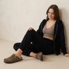 CUSHIONAIRE Hamlet Genuine Leather Suede Clogs for Women, Slip On Shoes with Detailed Metal Buckle Strap and Memory Foam Footbed(Dark Taupe)