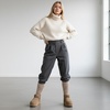 CUSHIONAIRE Hippy Women’s Platform Ankle Boots – Genuine Suede, Faux Fur Lining, Cozy Winter Slip-On Design, Comfortable Footwear with Wide Widths Available(Moss)