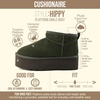 CUSHIONAIRE Hippy Women’s Platform Ankle Boots – Genuine Suede, Faux Fur Lining, Cozy Winter Slip-On Design, Comfortable Footwear with Wide Widths Available(Green)