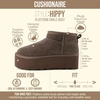 CUSHIONAIRE Hippy Women’s Platform Ankle Boots – Genuine Suede, Faux Fur Lining, Cozy Winter Slip-On Design, Comfortable Footwear with Wide Widths Available(Taupe)