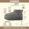 CUSHIONAIRE Hippy Women’s Platform Ankle Boots – Genuine Suede, Faux Fur Lining, Cozy Winter Slip-On Design, Comfortable Footwear with Wide Widths Available(Grey)