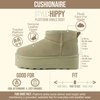 CUSHIONAIRE Hippy Women’s Platform Ankle Boots – Genuine Suede, Faux Fur Lining, Cozy Winter Slip-On Design, Comfortable Footwear with Wide Widths Available(Khaki)