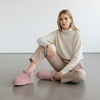 CUSHIONAIRE Hippy Women’s Platform Ankle Boots – Genuine Suede, Faux Fur Lining, Cozy Winter Slip-On Design, Comfortable Footwear with Wide Widths Available(Pink)