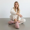 CUSHIONAIRE Hippy Women’s Platform Ankle Boots – Genuine Suede, Faux Fur Lining, Cozy Winter Slip-On Design, Comfortable Footwear with Wide Widths Available(Pink)