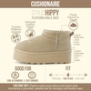CUSHIONAIRE Hippy Women’s Platform Ankle Boots – Genuine Suede, Faux Fur Lining, Cozy Winter Slip-On Design, Comfortable Footwear with Wide Widths Available(Sand)