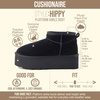 CUSHIONAIRE Hippy Women’s Platform Ankle Boots – Genuine Suede, Faux Fur Lining, Cozy Winter Slip-On Design, Comfortable Footwear with Wide Widths Available(Black)