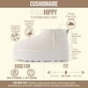CUSHIONAIRE Hippy Women’s Platform Ankle Boots – Genuine Suede, Faux Fur Lining, Cozy Winter Slip-On Design, Comfortable Footwear with Wide Widths Available(Off-white)