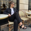 CUSHIONAIRE Irine Chunky Heels for Women, Braided Block Heel Sandals with Square Toe and Memory Foam(Black)