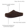 CUSHIONAIRE Lute Genuine Suede Leather Clogs for Women Indoor and Outdoor – Comfortable Slip On Womens Clogs with Cushioned Footbed(Chocolate)