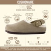 CUSHIONAIRE Luz Suede Clogs for Women with Fuzzy Lining(Biscuit)