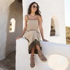 CUSHIONAIRE Mandy Strappy Espadrille Platform Sandals for Women with Low Wedge Heel(B/T Raffia)