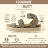 CUSHIONAIRE Mandy Strappy Espadrille Platform Sandals for Women with Low Wedge Heel(B/T Raffia)